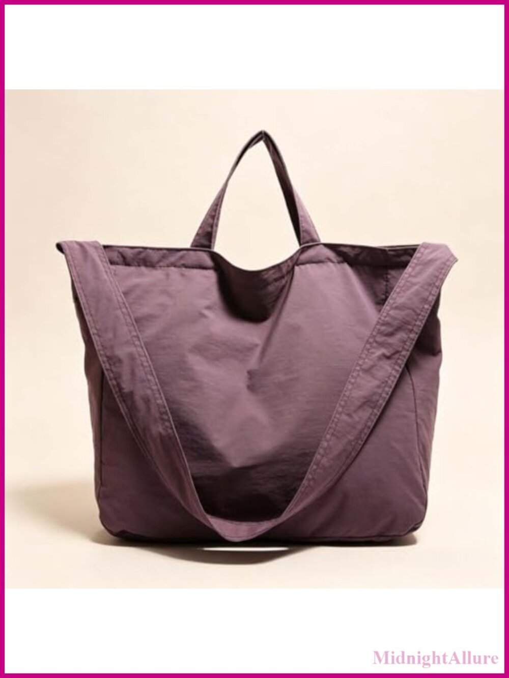 Lightweight Oversized Shoulder Tote Bag Dual Carry Straps Flexible Multi